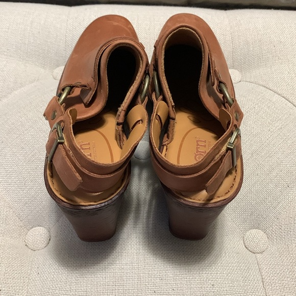 BORN Women’s Hudson’s Comfort Slingback Clogs Cognac SZ 8 Western Boho Academia - Picture 2 of 15